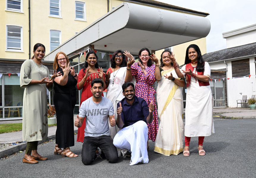 multi diverse group of staff