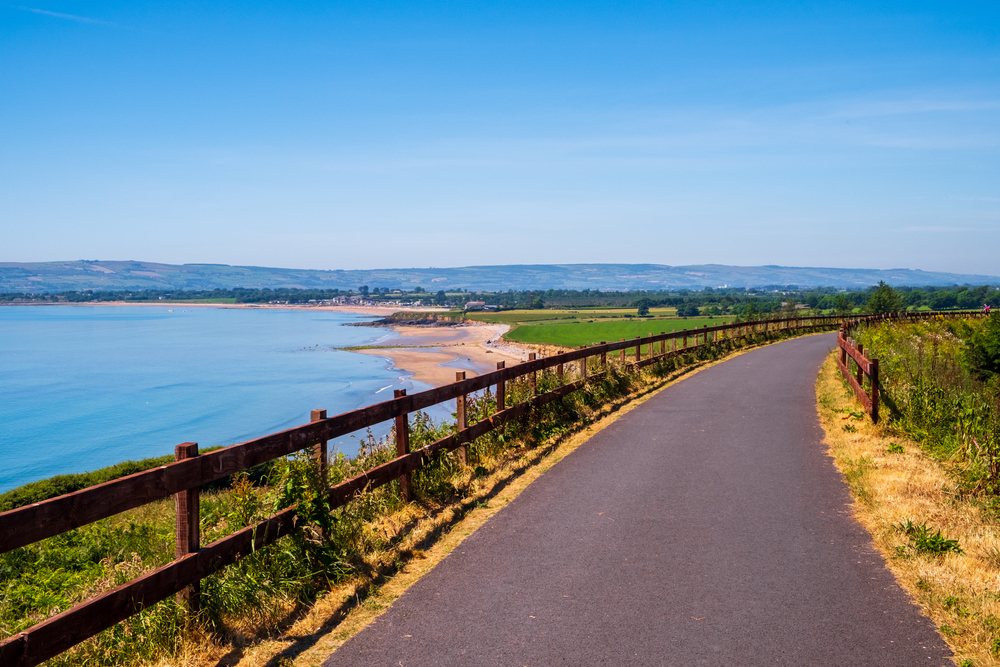 view of the coast along Waterford greenway