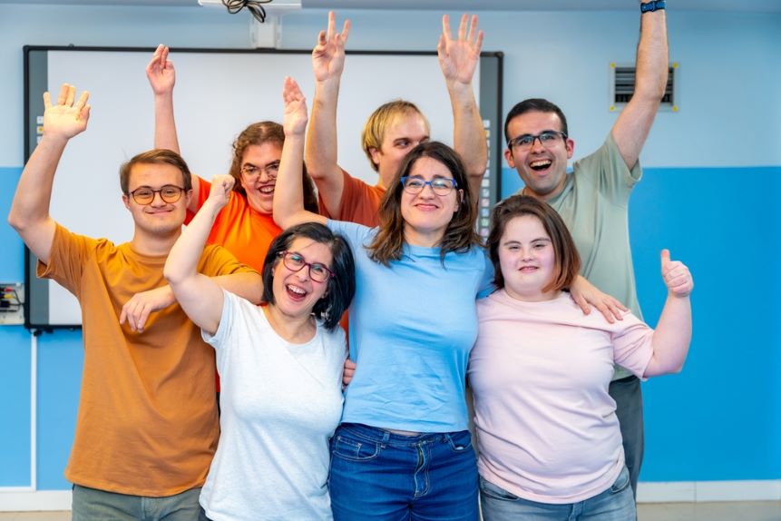 group of young adults with intellectual disabilities