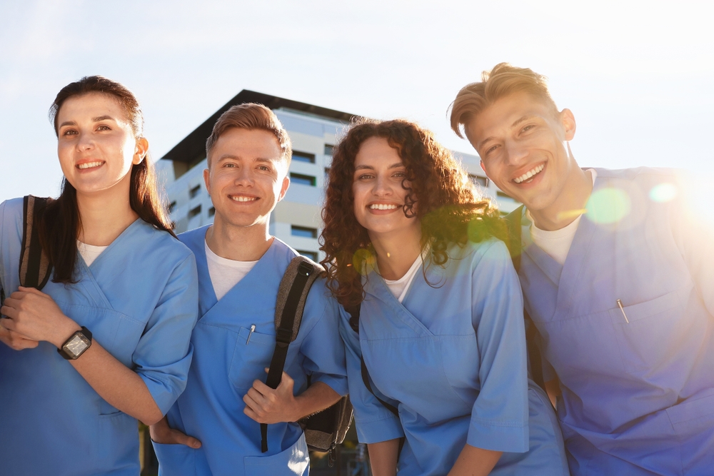 Group Of Medical Students in Uniforms